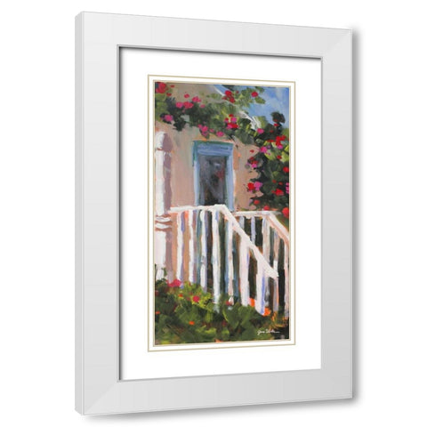 Hidden Vines II White Modern Wood Framed Art Print with Double Matting by Slivka, Jane