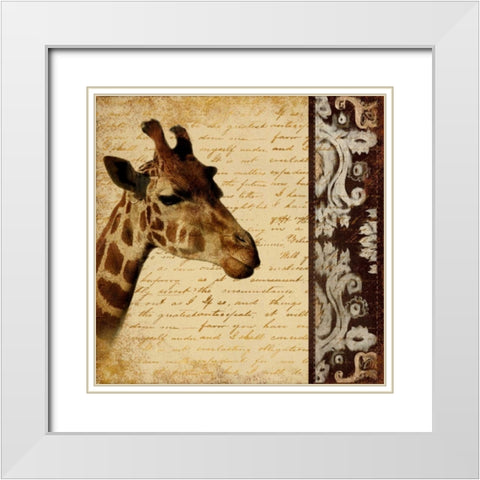 Madagascar Safari I White Modern Wood Framed Art Print with Double Matting by Pinto, Patricia