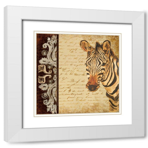 Madagascar Safari II White Modern Wood Framed Art Print with Double Matting by Pinto, Patricia