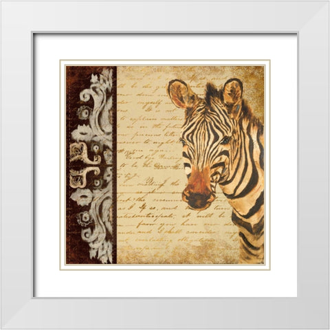 Madagascar Safari II White Modern Wood Framed Art Print with Double Matting by Pinto, Patricia