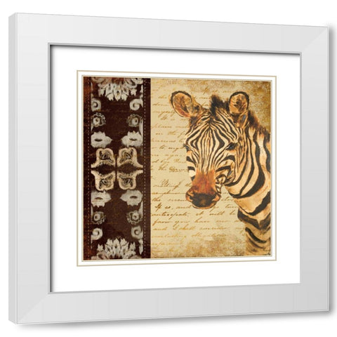 Madagascar Safari IV White Modern Wood Framed Art Print with Double Matting by Pinto, Patricia