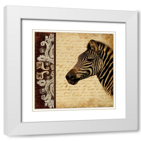 Madagascar Safari II White Modern Wood Framed Art Print with Double Matting by Pinto, Patricia