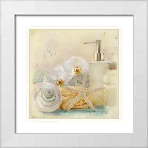 Silver Bath II White Modern Wood Framed Art Print with Double Matting by Pinto, Patricia