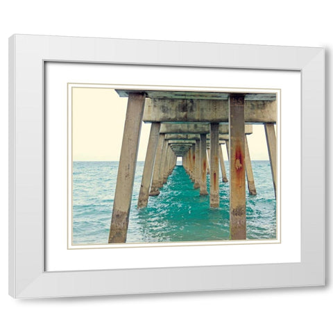 Juno Pier White Modern Wood Framed Art Print with Double Matting by Saghini, Lisa Hill