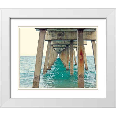 Juno Pier White Modern Wood Framed Art Print with Double Matting by Saghini, Lisa Hill