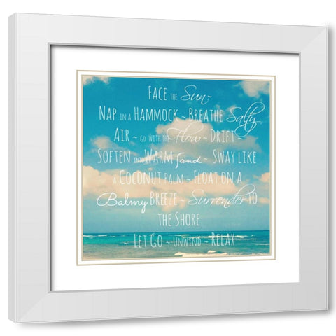 Face the Sun White Modern Wood Framed Art Print with Double Matting by Saghini, Lisa Hill