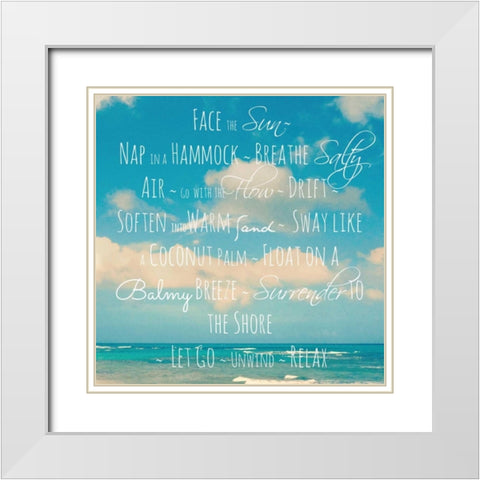 Face the Sun White Modern Wood Framed Art Print with Double Matting by Saghini, Lisa Hill