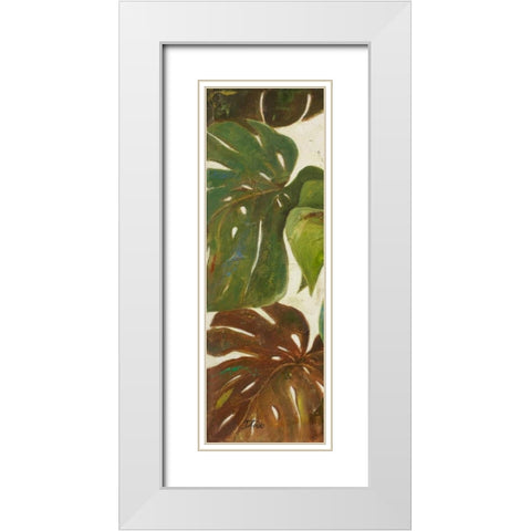 Green Touch Panel I White Modern Wood Framed Art Print with Double Matting by Pinto, Patricia