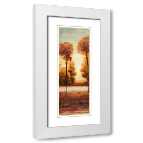 Vibrant Land I White Modern Wood Framed Art Print with Double Matting by Marcon, Michael