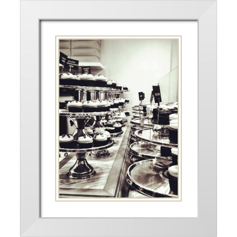 Sweet Tooth I White Modern Wood Framed Art Print with Double Matting by Acosta