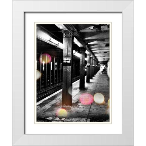Next Stop White Modern Wood Framed Art Print with Double Matting by Acosta