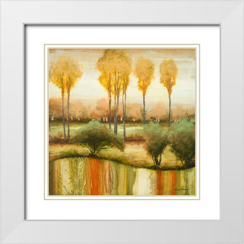 Early Morning Meadow II White Modern Wood Framed Art Print with Double Matting by Marcon, Michael