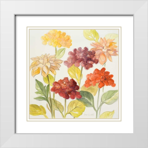 Fragrant Garden I White Modern Wood Framed Art Print with Double Matting by Loreth, Lanie
