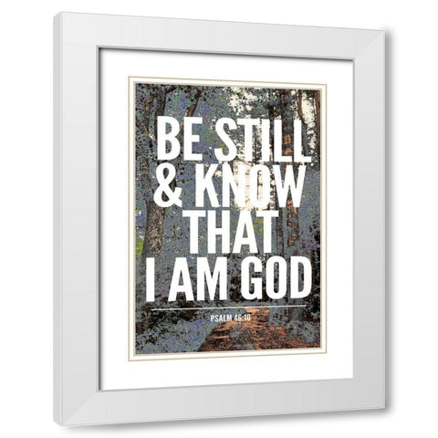 Be Still White Modern Wood Framed Art Print with Double Matting by Bryant, Susan