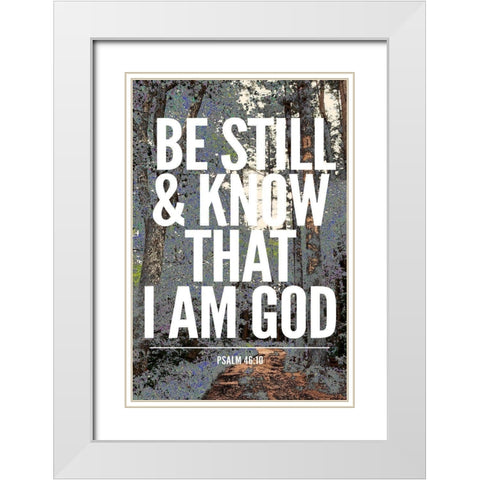 Be Still White Modern Wood Framed Art Print with Double Matting by Bryant, Susan