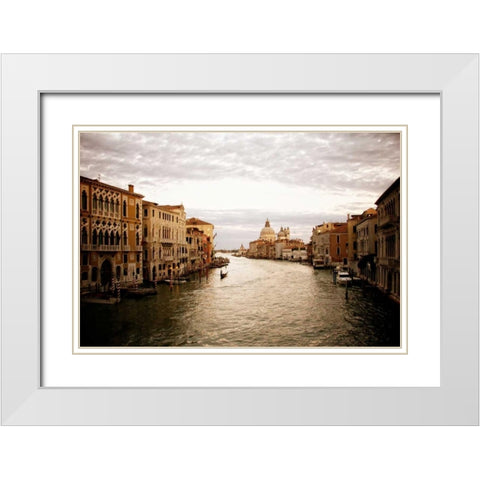 Venetian Canals I White Modern Wood Framed Art Print with Double Matting by Navas, Emily