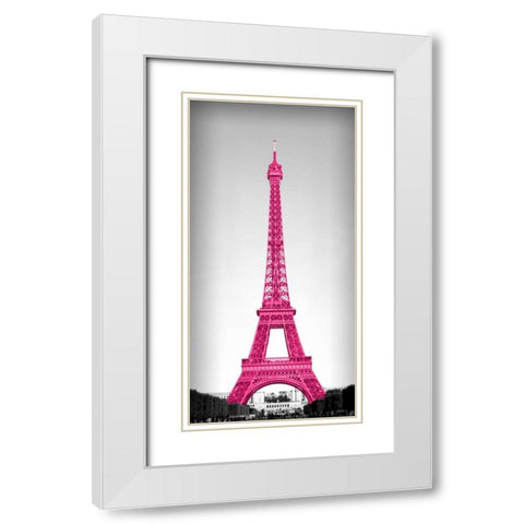 Pretty in Paris White Modern Wood Framed Art Print with Double Matting by Navas, Emily
