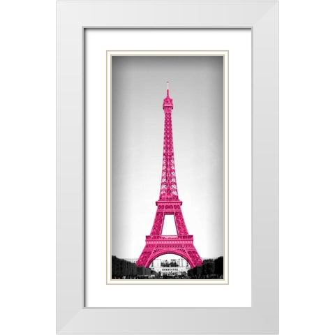 Pretty in Paris White Modern Wood Framed Art Print with Double Matting by Navas, Emily