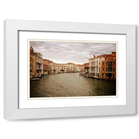 Venetian Canals II White Modern Wood Framed Art Print with Double Matting by Navas, Emily