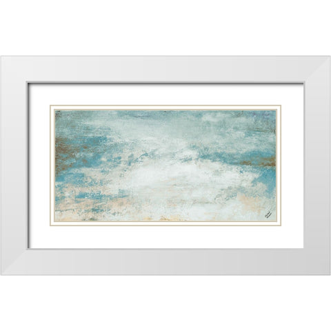 Open Glow Horizon I White Modern Wood Framed Art Print with Double Matting by Marcon, Michael
