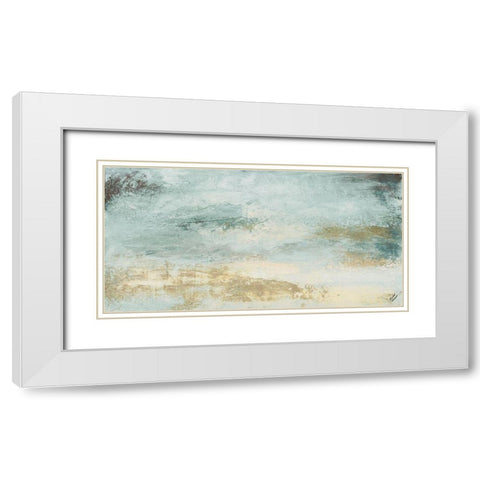 Open Glow Horizon II White Modern Wood Framed Art Print with Double Matting by Marcon, Michael