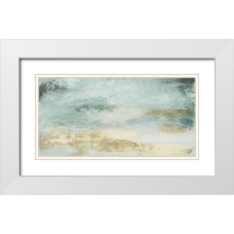 Open Glow Horizon II White Modern Wood Framed Art Print with Double Matting by Marcon, Michael