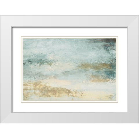 Open Glow Horizon II White Modern Wood Framed Art Print with Double Matting by Marcon, Michael
