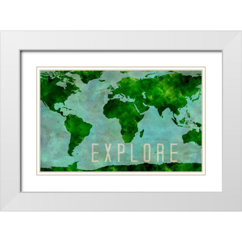 Explore White Modern Wood Framed Art Print with Double Matting by Sundance Studio
