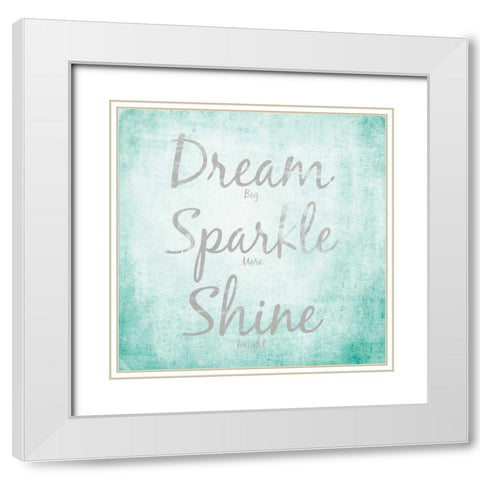 Dream Sparkle Shine White Modern Wood Framed Art Print with Double Matting by SD Graphics Studio