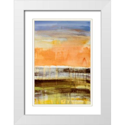 September Rain I White Modern Wood Framed Art Print with Double Matting by Loreth, Lanie