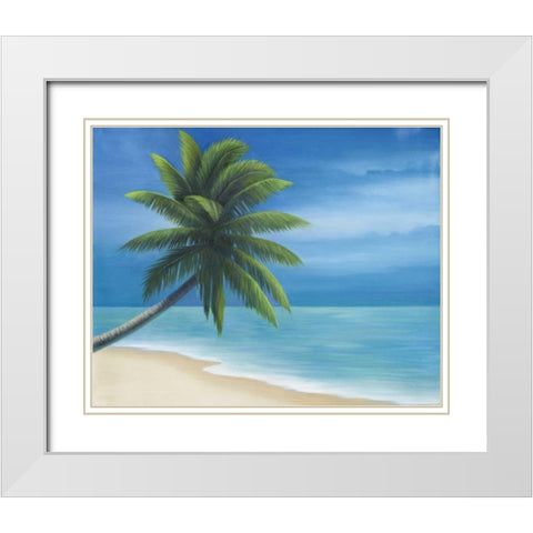 Palm Beach I White Modern Wood Framed Art Print with Double Matting by Rhyan, Vivien