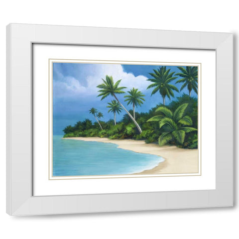 Palm Beach II White Modern Wood Framed Art Print with Double Matting by Rhyan, Vivien