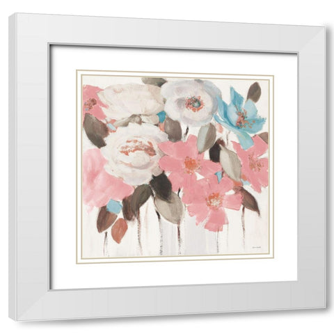 Spring Promise of Giverny I White Modern Wood Framed Art Print with Double Matting by Loreth, Lanie