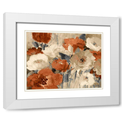 Flower Power I White Modern Wood Framed Art Print with Double Matting by Loreth, Lanie