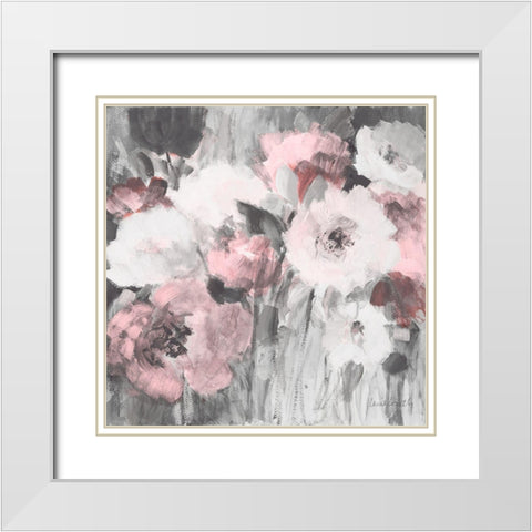 Muted Flower Power II White Modern Wood Framed Art Print with Double Matting by Loreth, Lanie