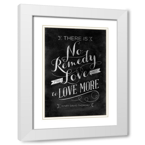 No Remedy White Modern Wood Framed Art Print with Double Matting by SD Graphics Studio