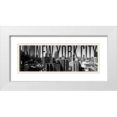 New York City White Modern Wood Framed Art Print with Double Matting by Bryant, Susan