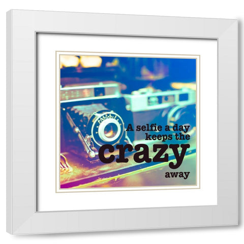 A Selfie a Day White Modern Wood Framed Art Print with Double Matting by Bryant, Susan