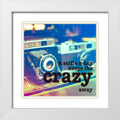 A Selfie a Day White Modern Wood Framed Art Print with Double Matting by Bryant, Susan