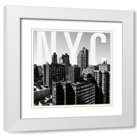NYC White Modern Wood Framed Art Print with Double Matting by Bryant, Susan