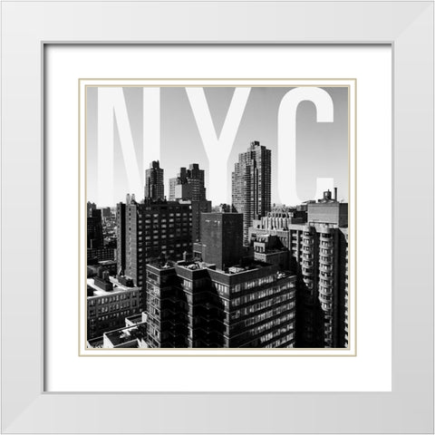 NYC White Modern Wood Framed Art Print with Double Matting by Bryant, Susan