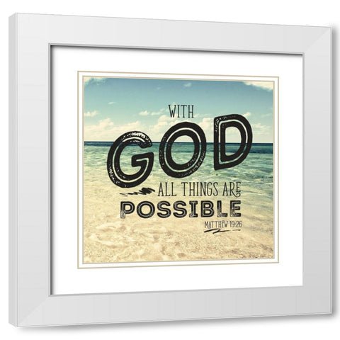 All Things Possible White Modern Wood Framed Art Print with Double Matting by Bryant, Susan