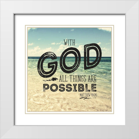 All Things Possible White Modern Wood Framed Art Print with Double Matting by Bryant, Susan