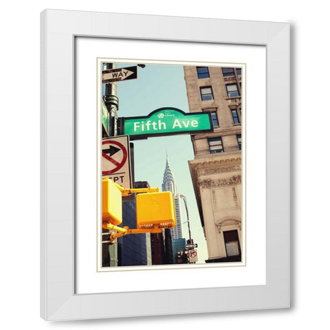 Chrysler and Fifth White Modern Wood Framed Art Print with Double Matting by Bryant, Susan