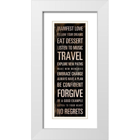 Manifest Love White Modern Wood Framed Art Print with Double Matting by SD Graphics Studio
