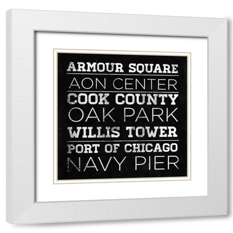 CHI Type I White Modern Wood Framed Art Print with Double Matting by SD Graphics Studio