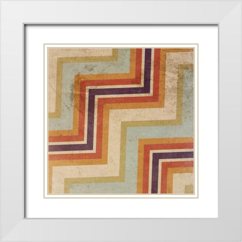Dirty Deco II White Modern Wood Framed Art Print with Double Matting by SD Graphics Studio
