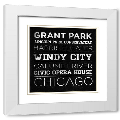 CHI Type II White Modern Wood Framed Art Print with Double Matting by SD Graphics Studio