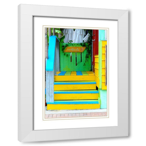 Cocktail House White Modern Wood Framed Art Print with Double Matting by Peck, Gail