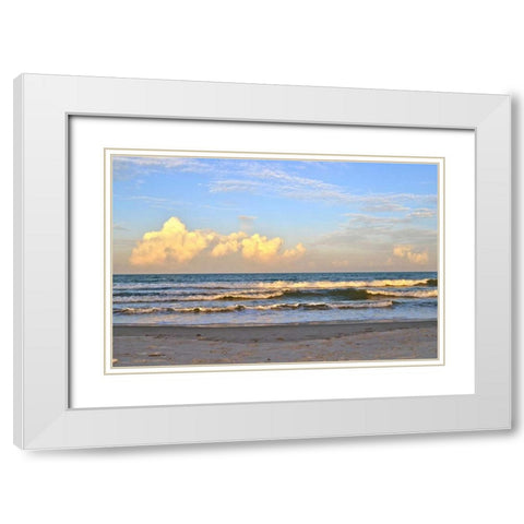 Relaxing Retreat White Modern Wood Framed Art Print with Double Matting by Peck, Gail